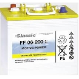 Exide Classic FF 06 200 2, 6V 200Ah, Blei Antriebs Batterie, 264mm lang