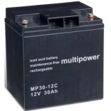 Multipower MP30-12C AGM Batterie, wartungsfrei, zyklenfest