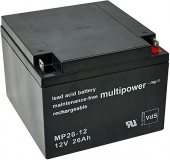 Multipower MP26-12, 12V 26Ah AGM Bleiakkumulator, VdS geprüft