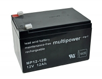 Multipower MP12-12B, 12V 12Ah AGM Bleiakkumulator, VdS geprüft