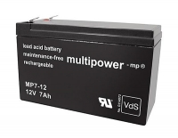 Multipower MP7-12, 12V 7Ah AGM Bleiakkumulator, VdS geprüft