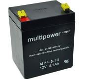 Multipower MP4,5-12, 12V 4,5Ah AGM Bleiakkumulator, wartungsfrei