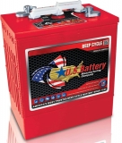 US 305 XC2, 6V 310Ah Deep Cycle Batterie Rundpol mit Bohrung 8,0mm