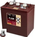 Trojan T-105 EUT Batterie 6V 225Ah mit Rundpol und Bohrung 8,5mm