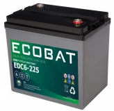 Ecobat EDC6-225, 6V 225Ah Blei AGM Batterie mit Innengewinde M8