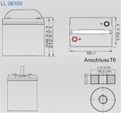 Triathlon LL 06100, 6V 100Ah Blei AGM long life Batterie wartungsfrei