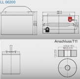 Triathlon LL 06200, 6V 200Ah Blei AGM long life Batterie wartungsfrei