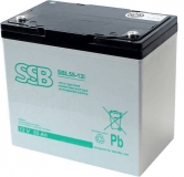 SSB SBL55-12i, 12V 59Ah Blei AGM long life Batterie, wartungsfrei