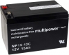 Multipower MP15-12C AGM Batterie, wartungsfrei, zyklenfest