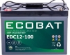 Ecobat EDC12-100, 12V 110Ah Blei AGM Batterie mit Innengewinde M8